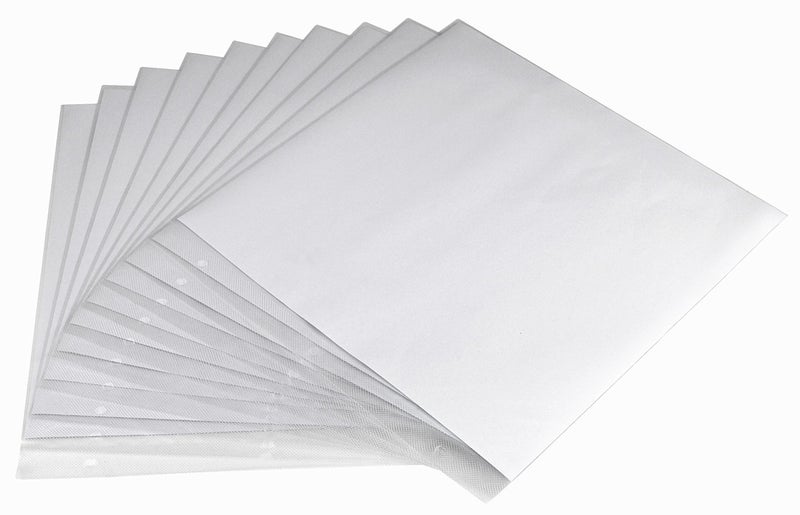 MCS Expandable 10-Page Fabric Scrapbook Album with Photo Opening Cover and 12 x 12 Inch Pages, 13.5 x 12.5 Inch, White - Image 3